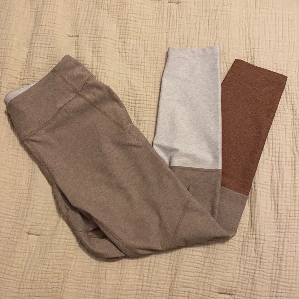 Outdoor Voices 7/8 length leggings size L cream